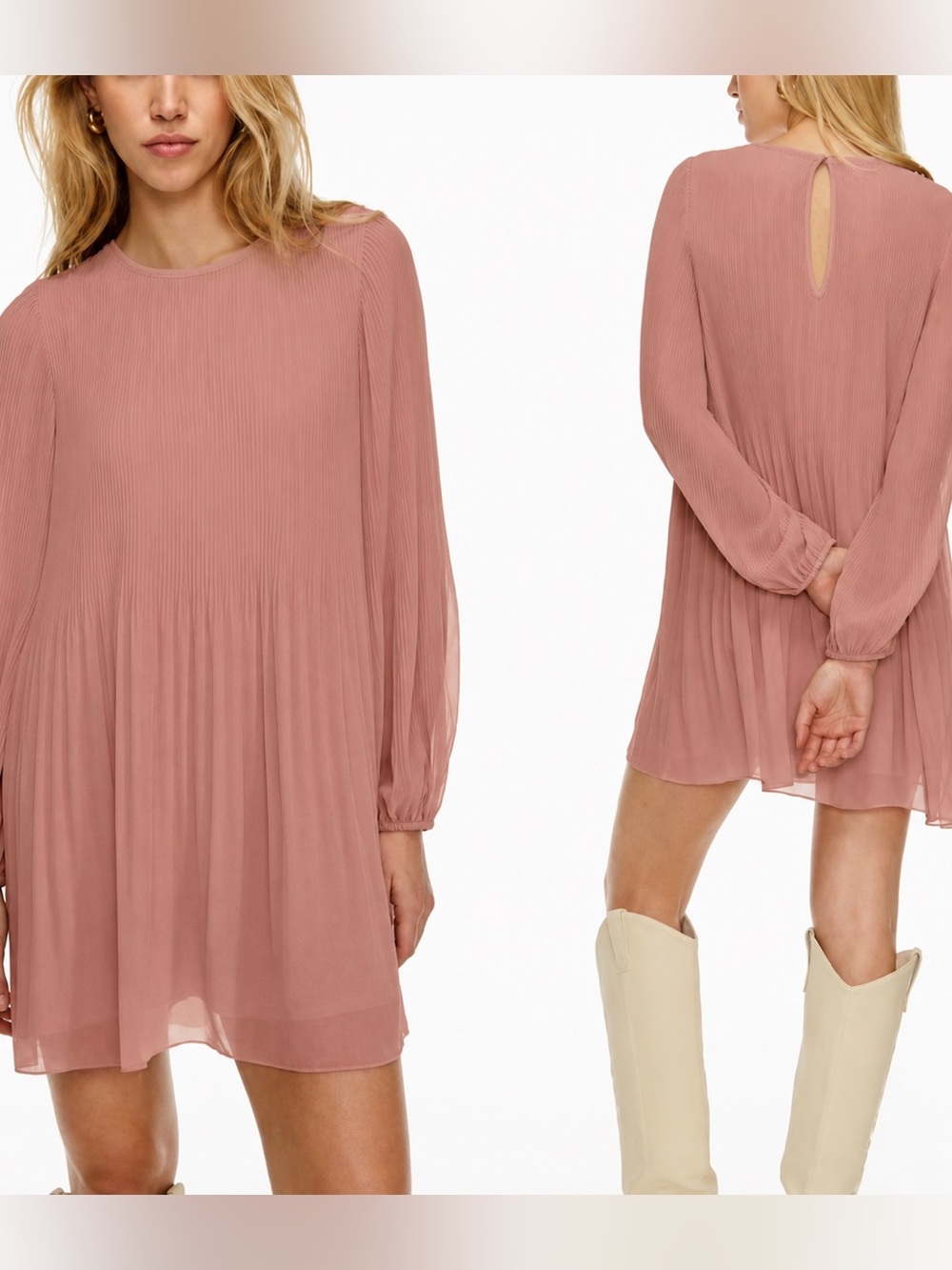 Wilfred Daydreamer Mini Dress Blush Pink SZ L